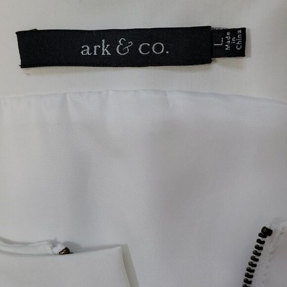 Ark & Co Classy Off-White Fully Lined Belted Dress - Picture 8 of 12